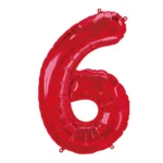 Number 6 foil balloon 34" - Image 6