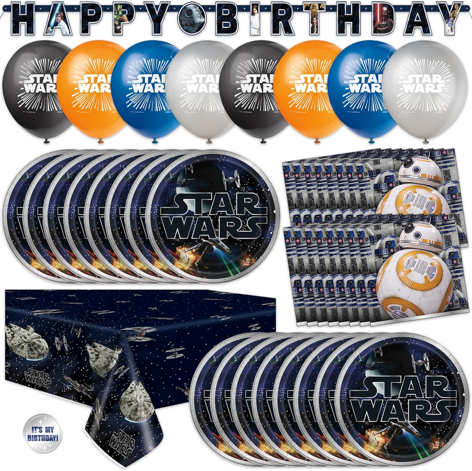 91-N18aB+eL._AC_SL1500_ Star wars party set - Image 1