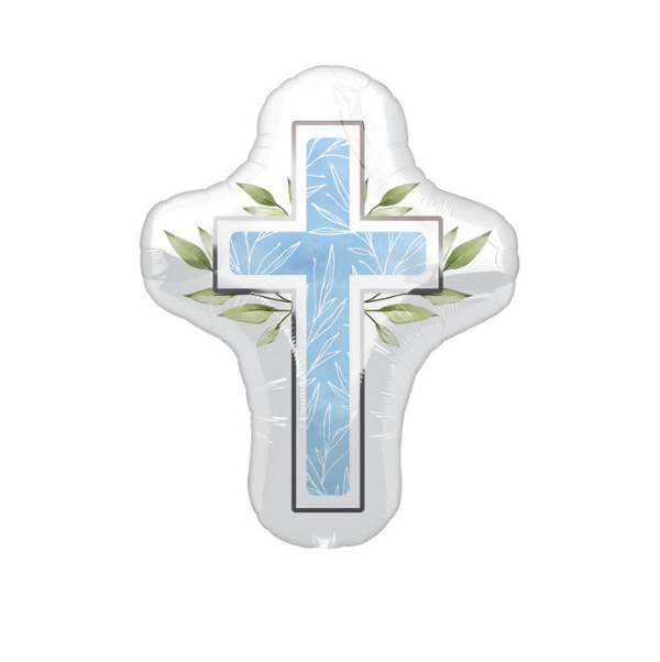 Anagram cross 28inch_$11.99 Anagram cross foil balloon 28" - Image 1