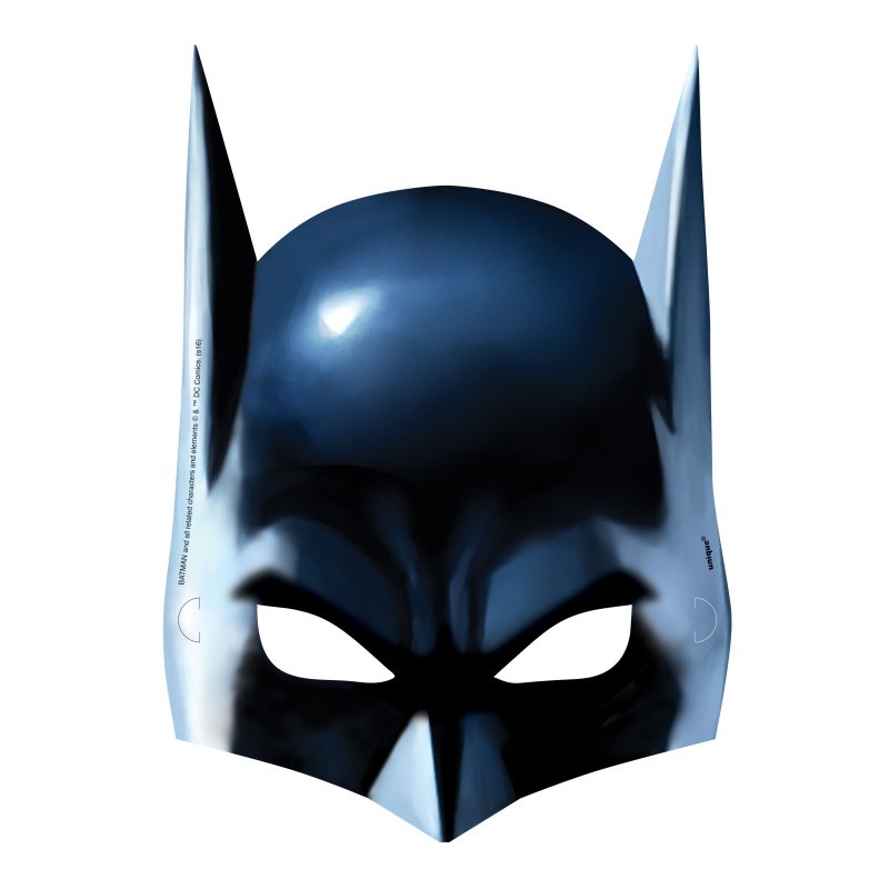 Batman party mask 8ct Batman paper masks 8ct. - Image 1