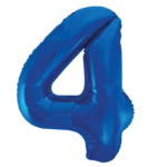 Number 4 foil balloon 34"