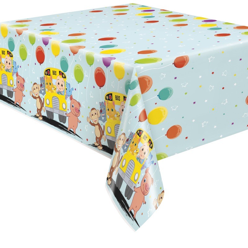Cocmelon plastic table cover 54in X 84in Coco melon table cover - Image 1