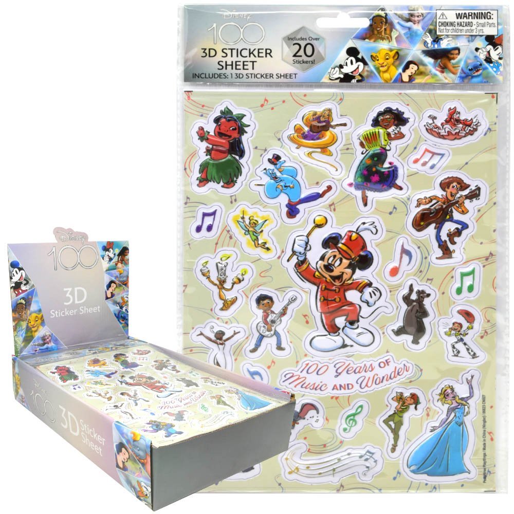 Disney 100 3D stickers 20ct-1.99 Disney 3D stickers 20ct. - Image 1