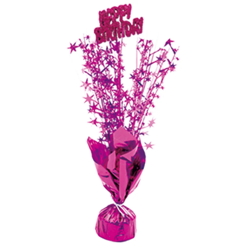 Happy birthday balloon weight hot pink Happy birthday balloon weight hot pink - Image 1