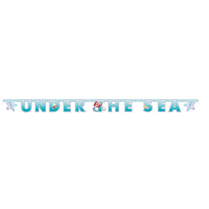 Little mermaid under the sea banner 6ft-4.49 Little mermaid banner 6ft. - Image 1