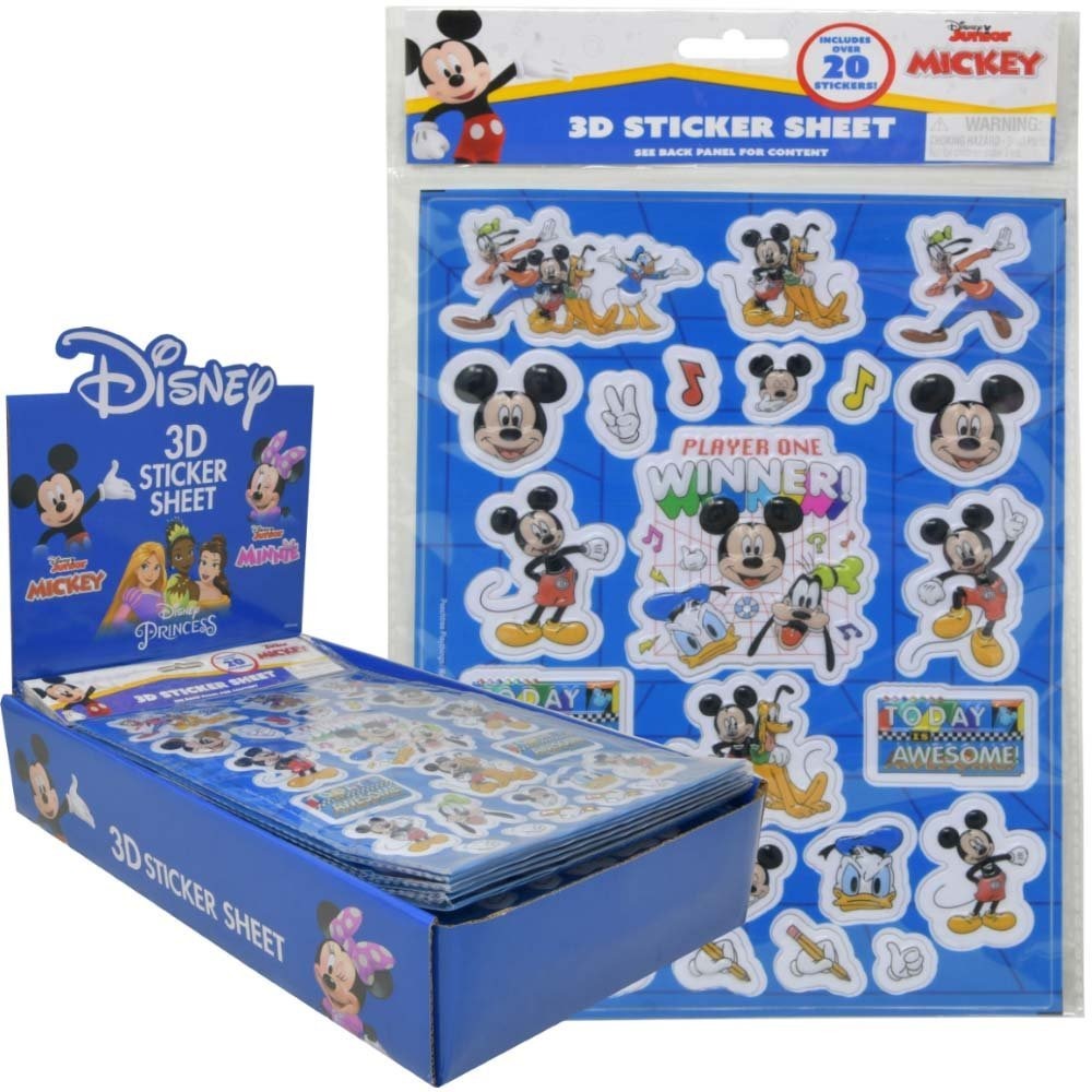 Mickey mouse 3D sticker 20ct-2.49 Disney 3D stickers 20ct. - Image 1