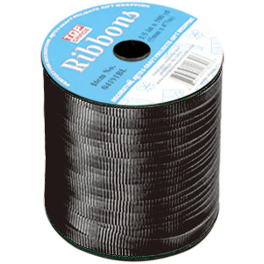 Ribbon black 500yd Balloon ribbon black 500yrds - Image 1