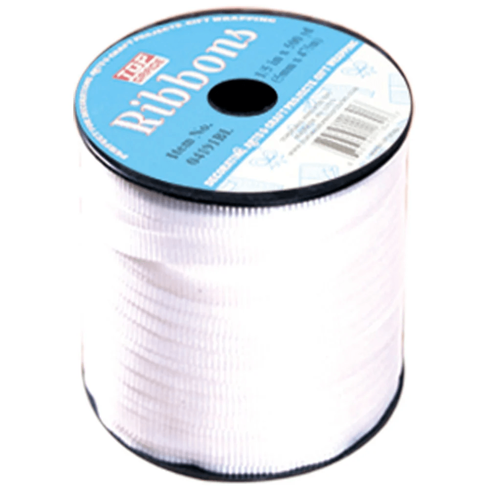 Ribbon white 500yd Balloon ribbon white 500yds - Image 1