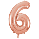 Number 6 foil balloon 34" - Image 7