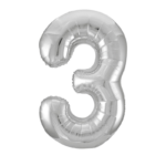 Number 3 foil balloon 34" - Image 8