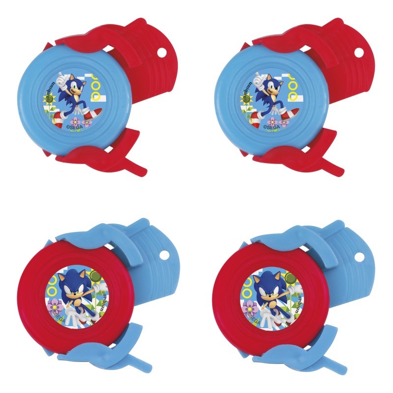 Sonic party favor disc launcher 4ct Sonic party favor - Image 1