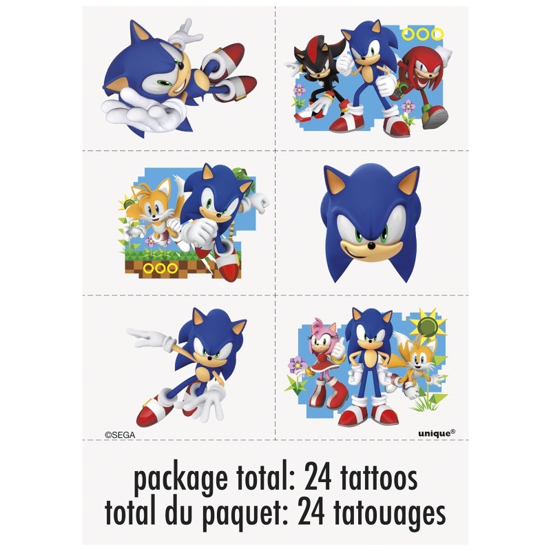 Sonic tattoo 24ct Sonic theme tattoos - Image 1