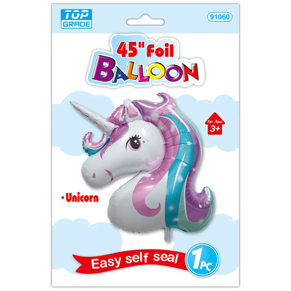 Unicorn shaped foil balloon 45inch-$14.99 Unicorn foil balloon 45" - Image 1