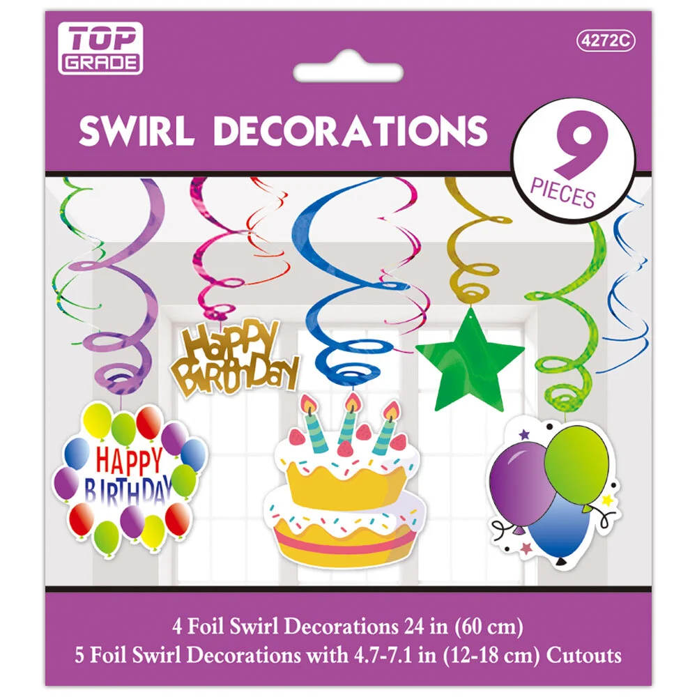 4272c_lg Birthday hanging swirl 9ct. - Image 1