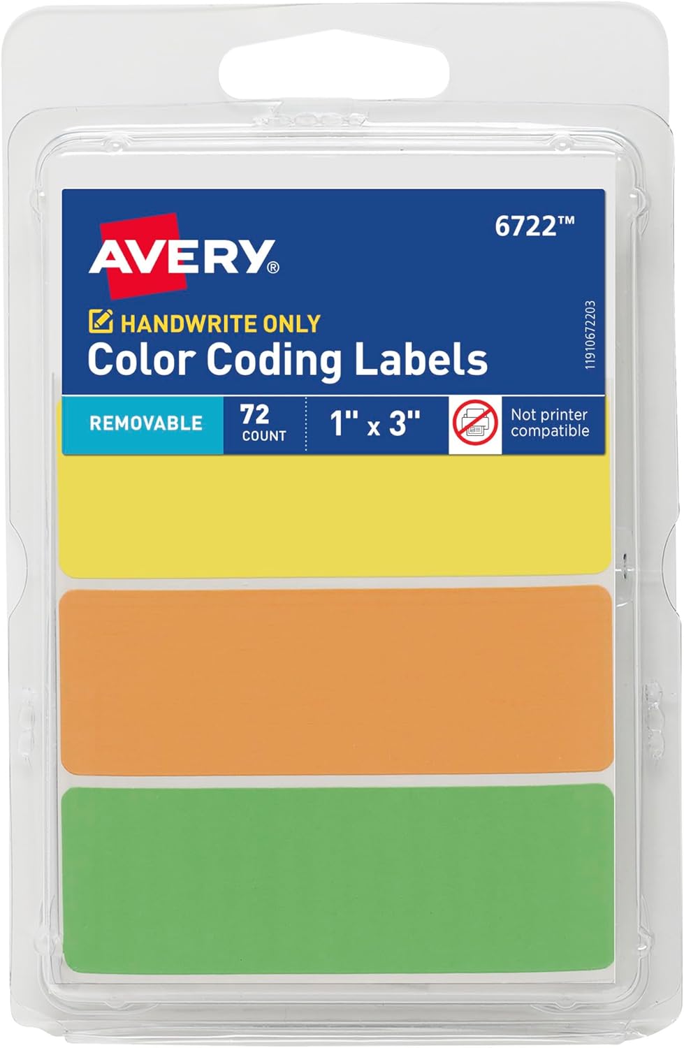 Avery color coding labels 1in x 3in-1.69 Avery color coding labels 1in x 3in - Image 1