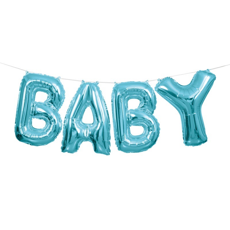 Baby foil letter balloon kit 14inch- air fill only4.79 Baby latter banner blue 14"- Air only - Image 1
