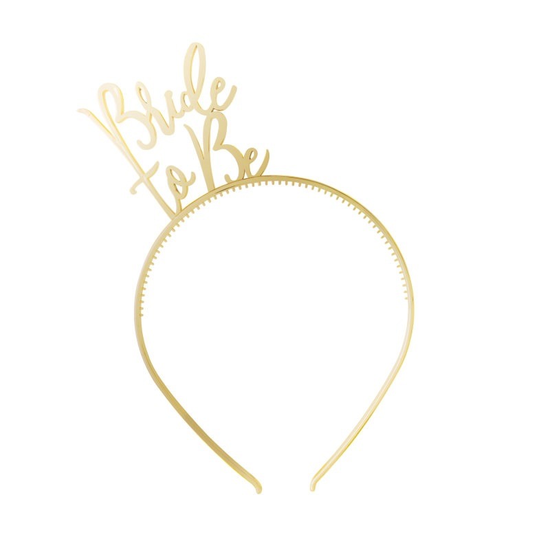 Bride to be gold plastic headband2.99 Bride to be head band - Image 1