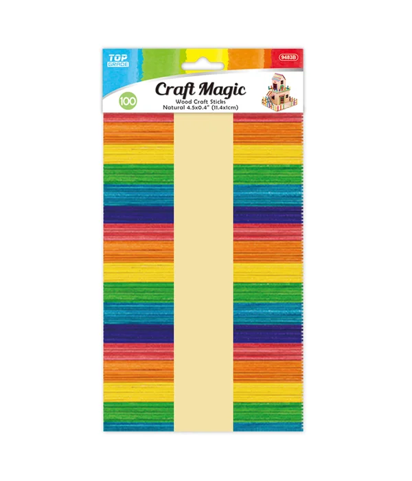 Colored wooden stick 100ct-$1.49 Colored wooden stick 100ct - Image 1