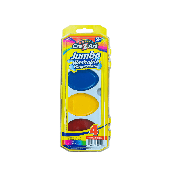 Crazart jumbo washable water colors 4ct-$2.99 Crazart jumbo washable water colors 4ct - Image 1