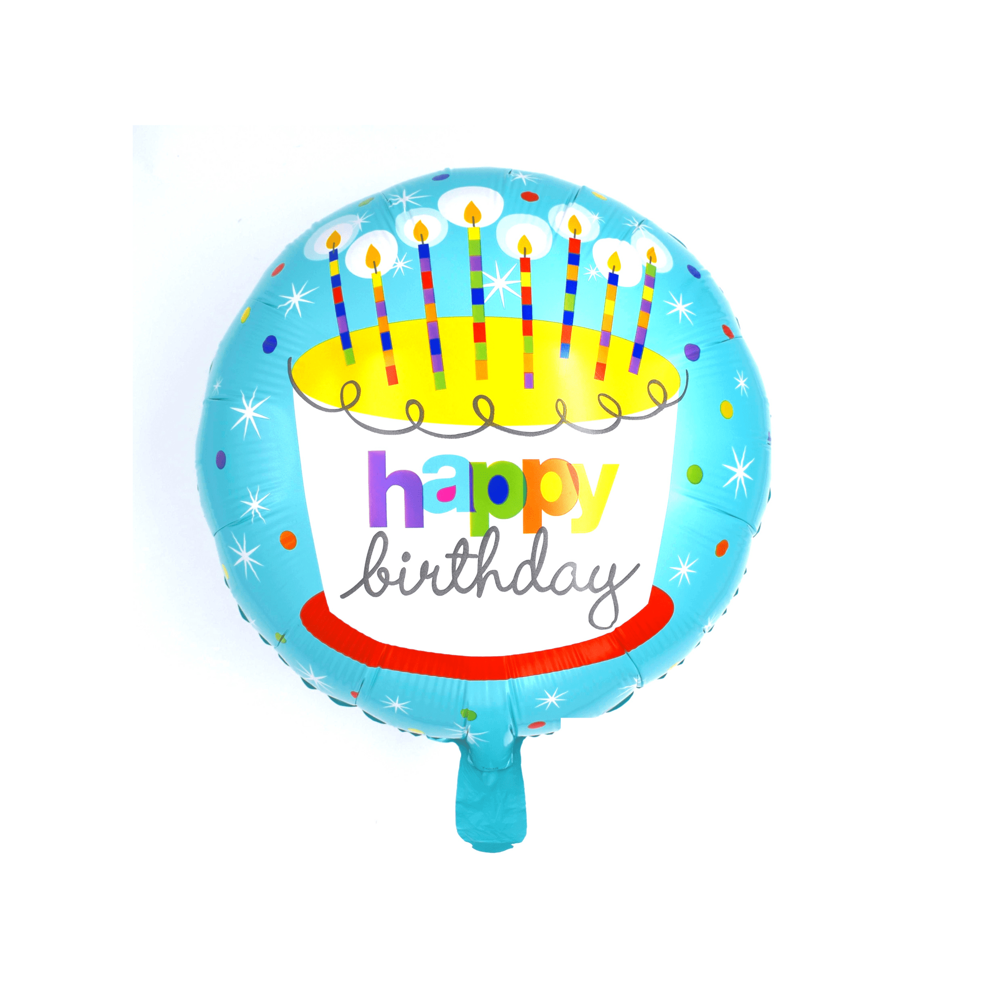 Cupcake happy birthday round foil balloon 18inch_$1.99 Cupcake foil balloon 18" - Image 1
