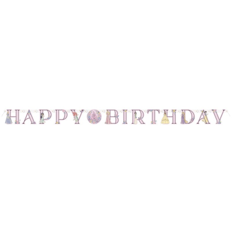 Disney princess happy birthday banner 6ft-4.49 Birthday banner 6ft. - Image 1