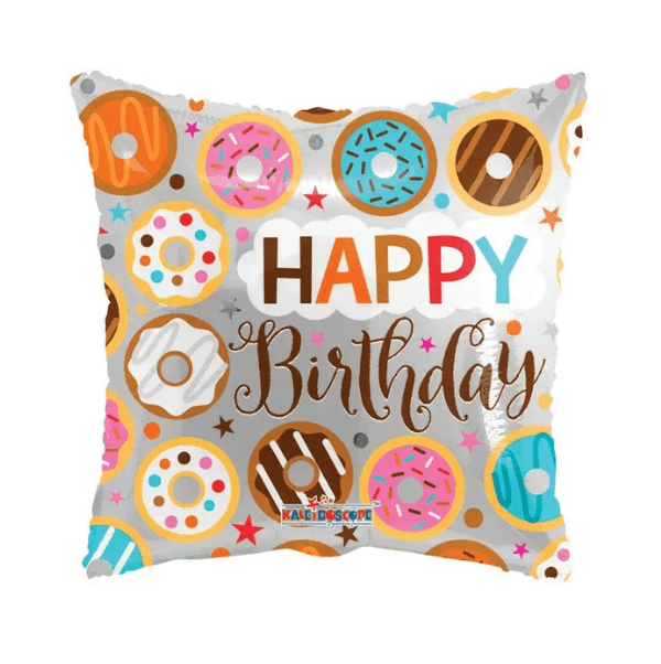 Donut square foil balloon 18inch_$3.99 Donut theme foil balloon 18" - Image 1