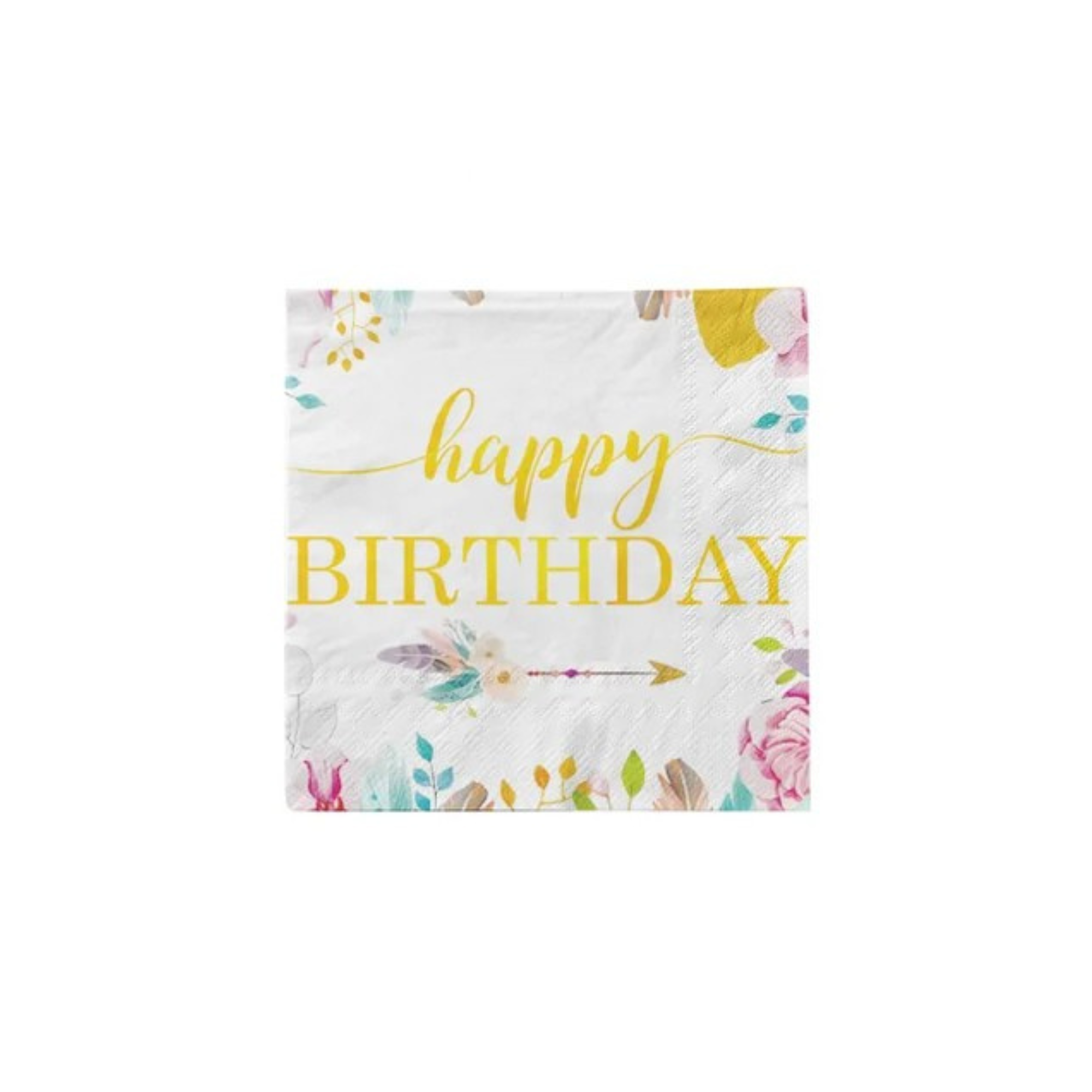 Floral theme birthday big napkins 20ct.1.99 Floral birthday big napkins 20ct. - Image 1