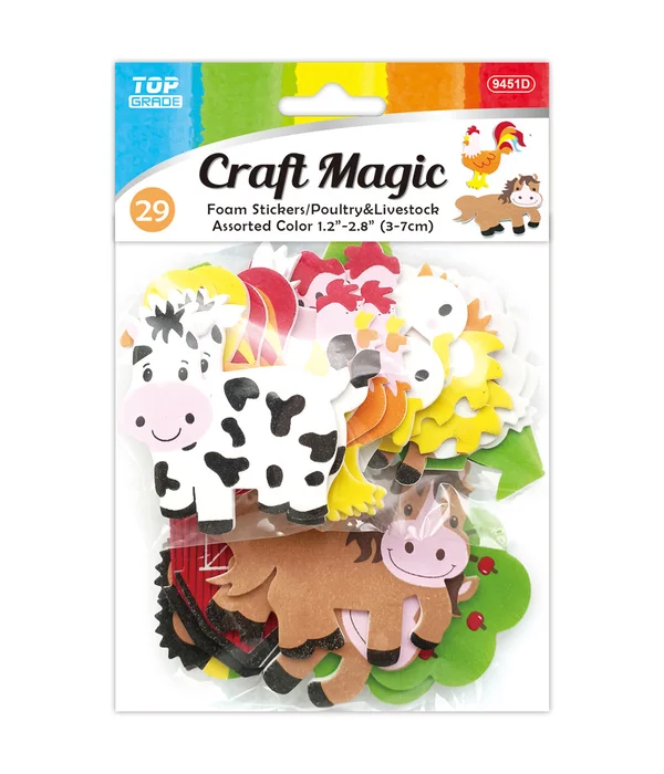 Foam stickers farm animal 29ct-$1.99 Foam stickers farm animal 29ct - Image 1