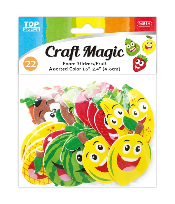 Foam stickers fruits 22ct-$1.99 Foam stickers fruits 22ct - Image 1