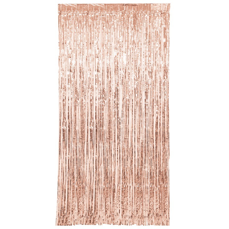 Foil fringe door curtain rose gold 3.25ft X 6.5ft12.99 Fringe door curtain 3.25ft x 6.5ft - Image 1