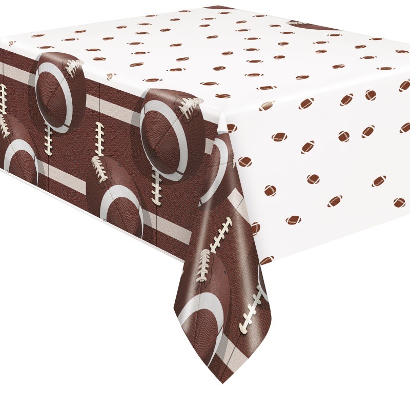 Football plastic table cover 54in x 84in-4.49 Football theme table cover - Image 1