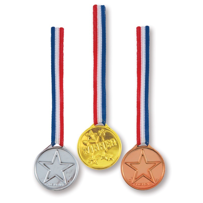 Gold, silver, bronz winner medals 3ct-3.49 Winner medals 3ct. - Image 1