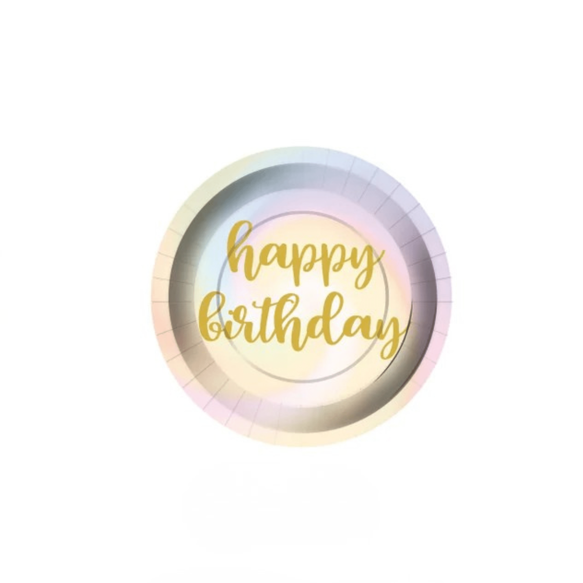 Happy birthday 9inch round plate 8ct. Birthday paper plate - Image 1