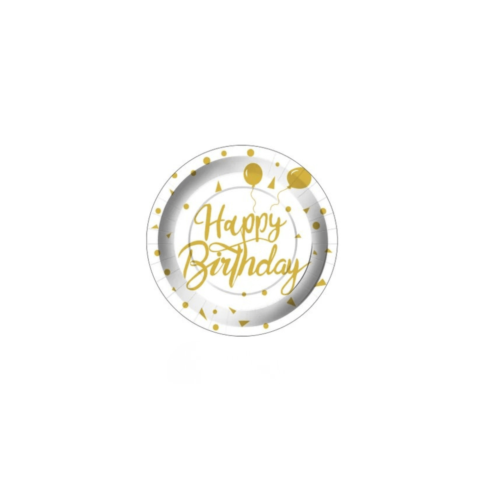 Happy birthday plate white 7inch 8ct. Birthday paper plate - Image 1