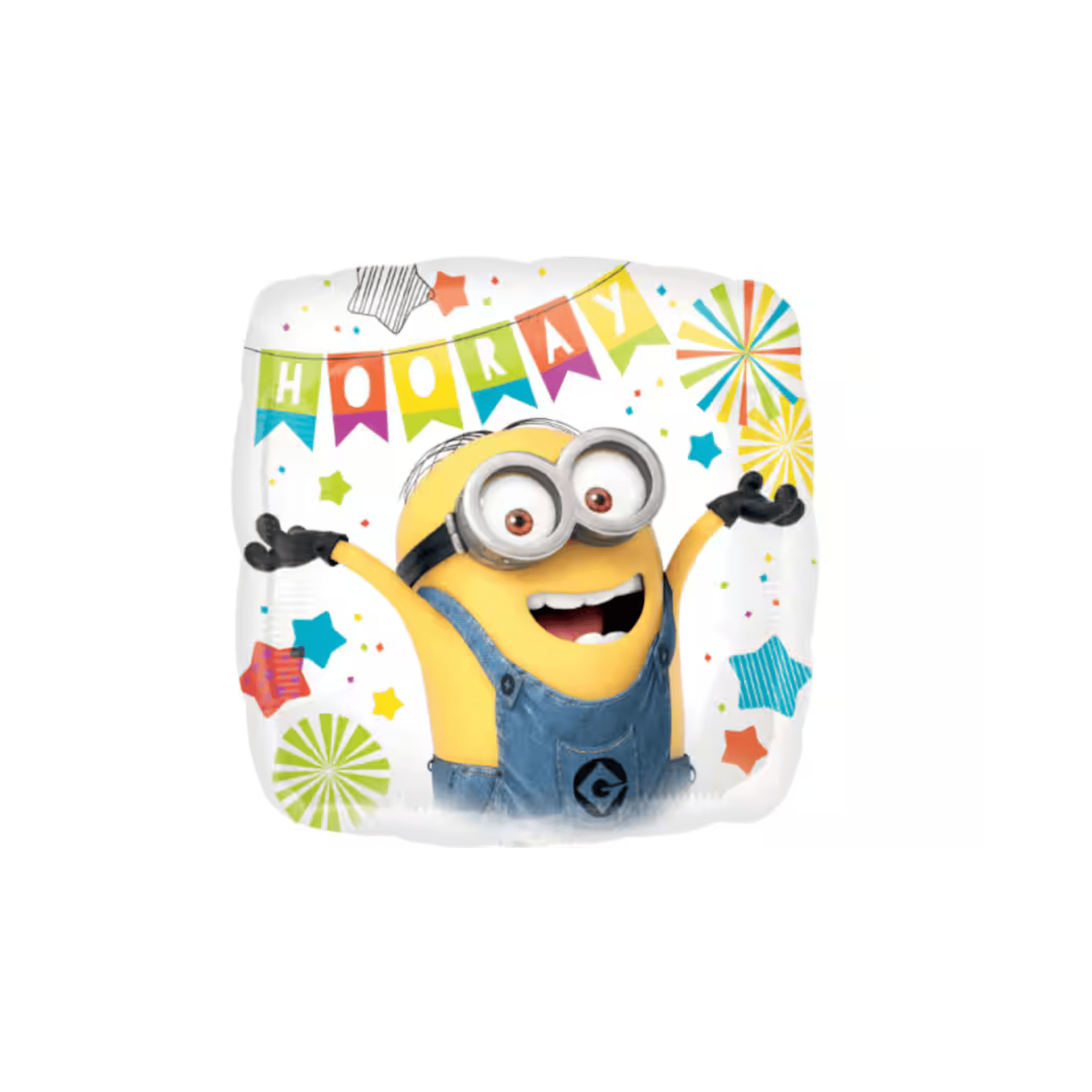Menion square shape foil balloon 18in Minion foil balloon - Image 1