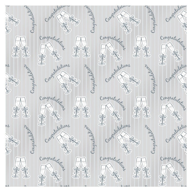 Mettalic congratulations gift wrap 30in x 60in2.99 Congrats gift wrap 30"x60" - Image 1