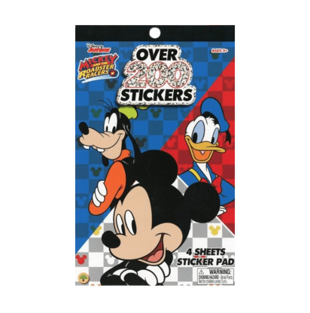Mickey mouse roadster racers sticker pad 200ct-2.29 Mickey mouse stickers 200ct. - Image 1