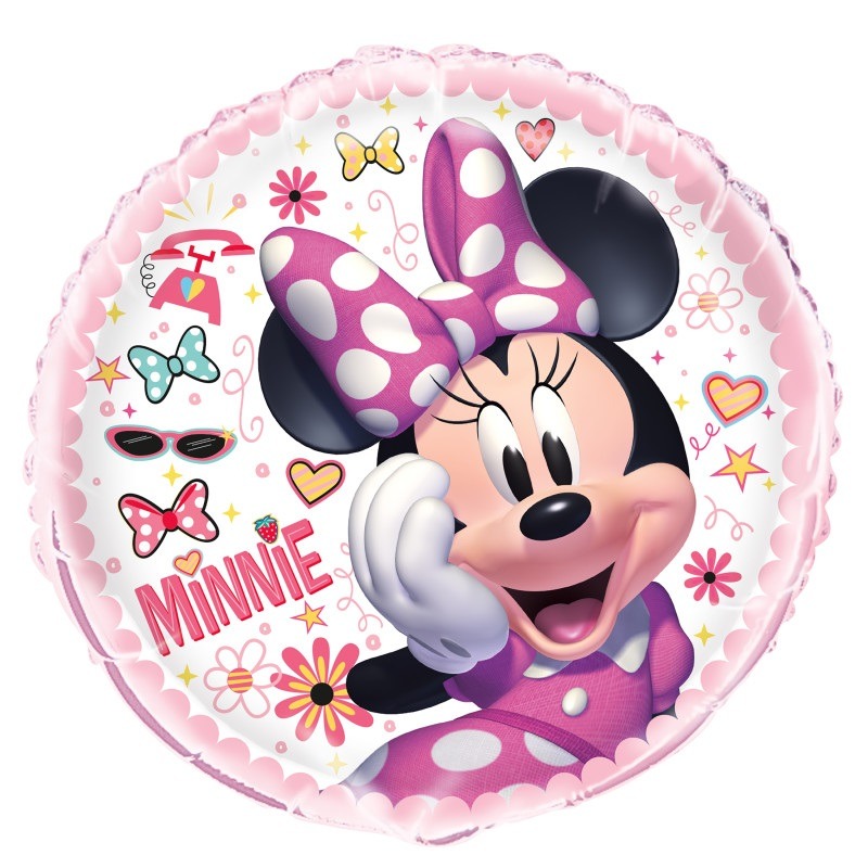 Minnie mouse round foil balloon 18in Disney Minnie foil balloon - Image 1
