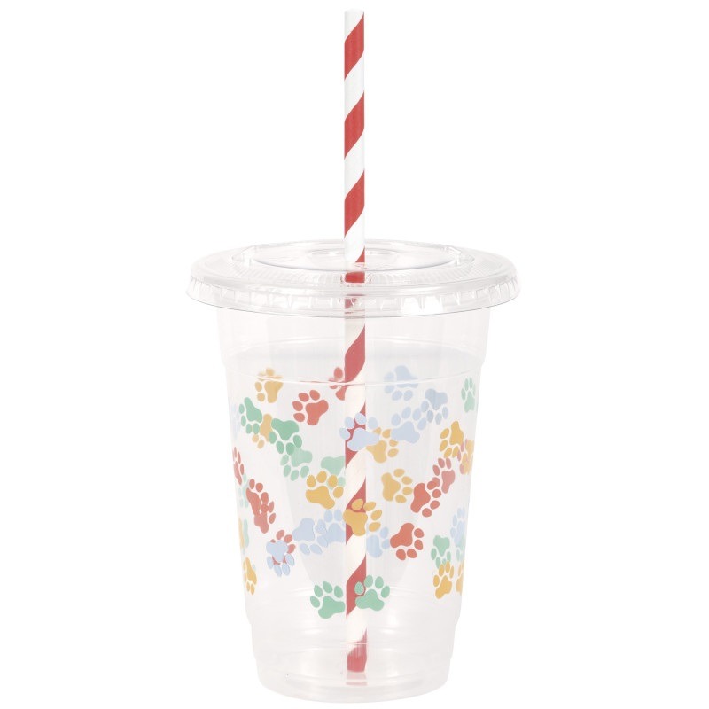 Pawty animal theme 16oz plastic cup 8ct Dog theme plastic cup - Image 1