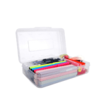 Plastic pencil box blue 8.2in x 4.7in x 2.3in - Image 2
