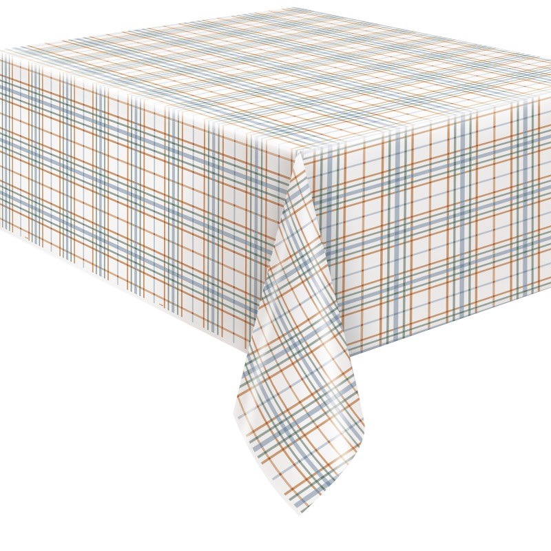 Plastic table cover fall flair 54in X 84in Table cover fall flair - Image 1