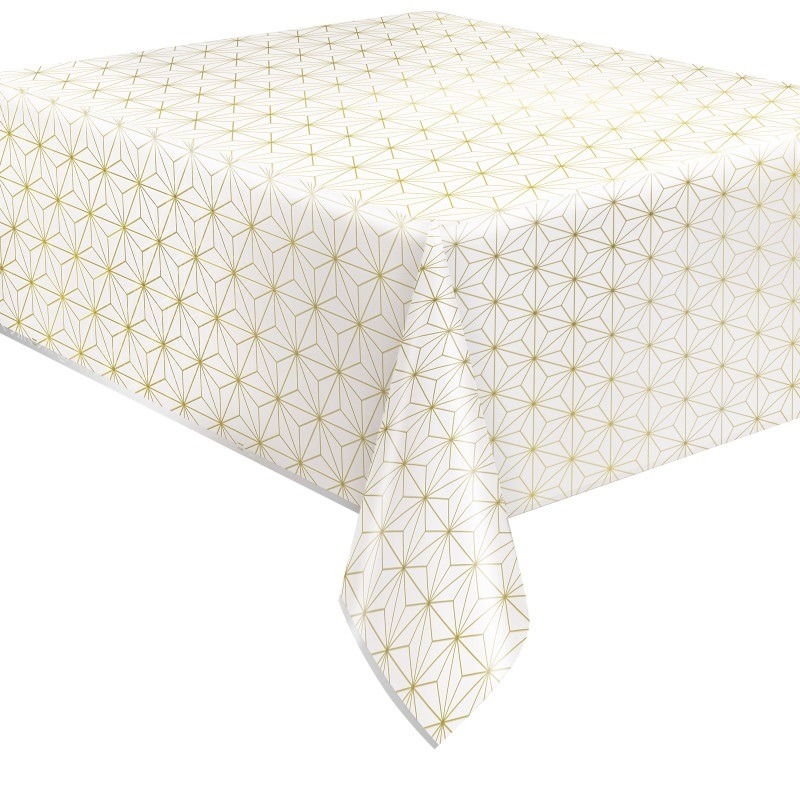 Plastic table cover gold diamond theme 54in X 84in3.99 Table cover gold diamond - Image 1