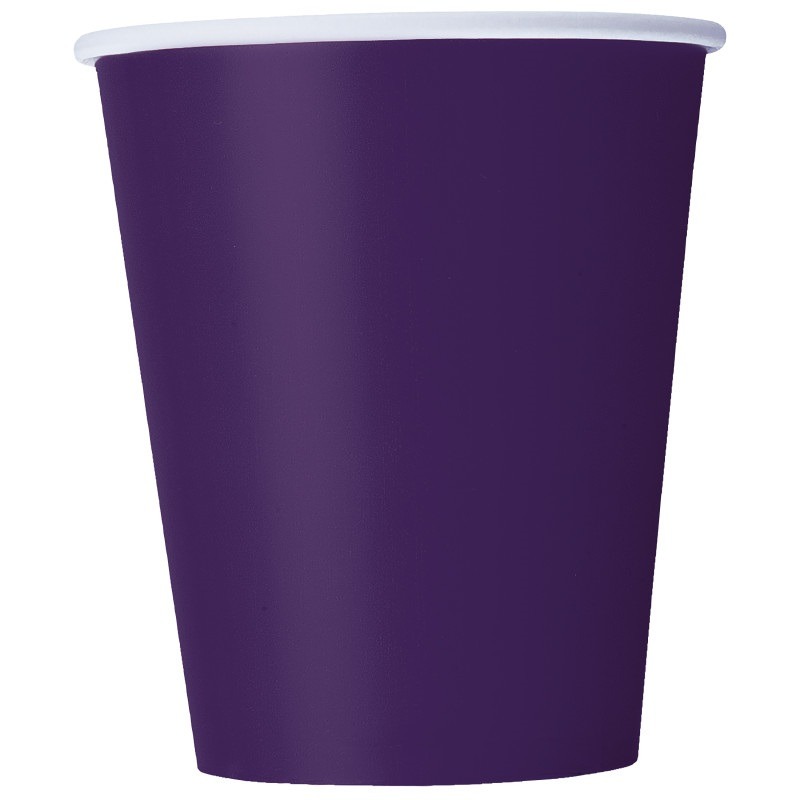 Purple 9oz paper cup 14ct Party paper cup 14ct. 9oz. - Image 1