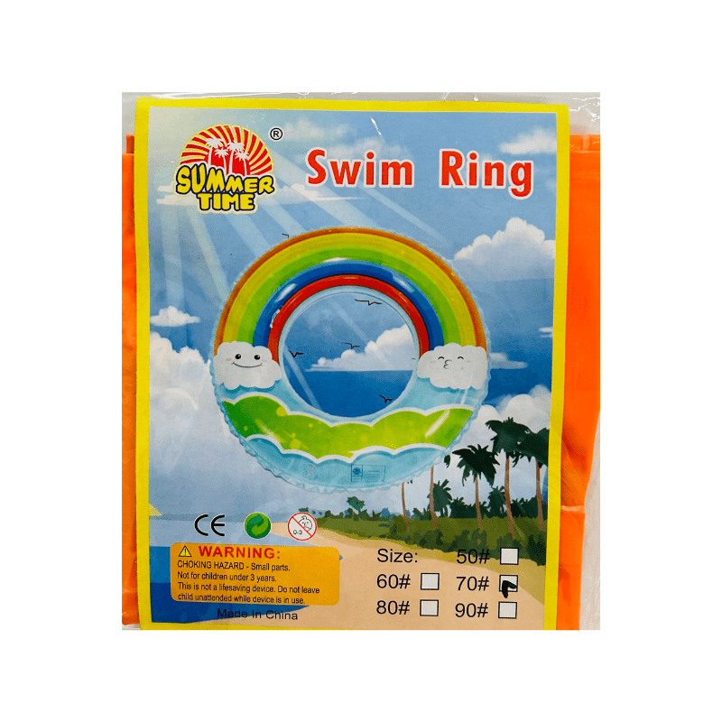 Rainbow swim tube-2.99 Rainbow theme swim ring 31". - Image 1