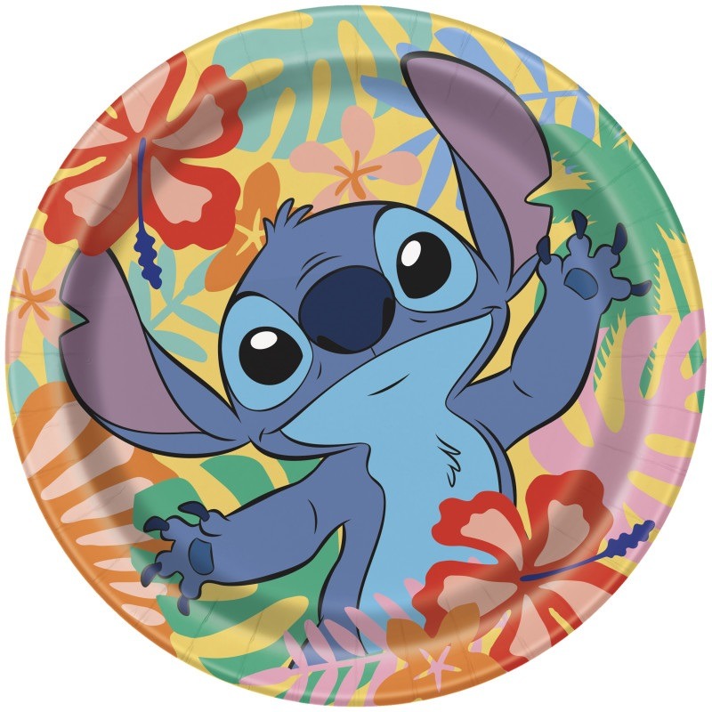 Stitch round 9in dinner plate 8ct Stitch paper plate - Image 1