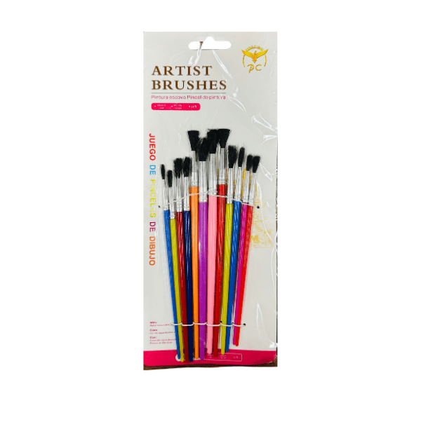 Untitled design (12)-4.99 Artist brush 12ct. assorted color - Image 1