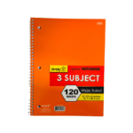 3-subject wide ruled 120sheets note book