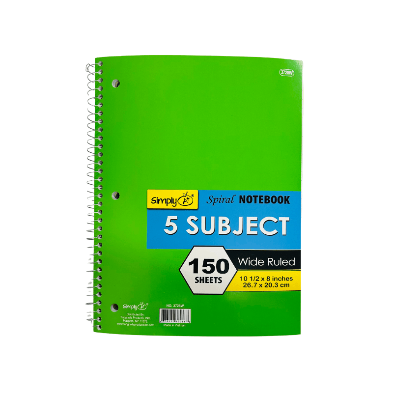 Untitled design (44) 5-Subject wide ruled 150sheets note book - Image 1