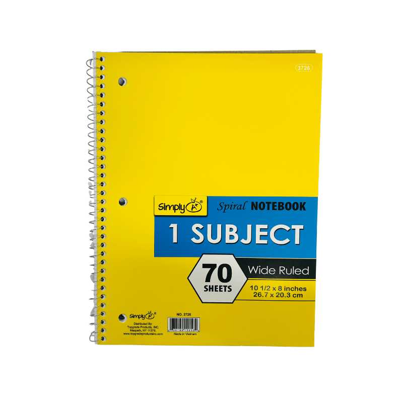 Untitled design (51) 1-subject wide ruled 70sheets note book - Image 1