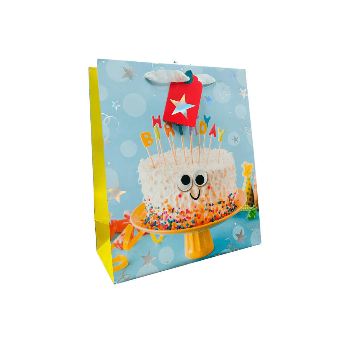 Untitled design (51) Birthday cake theme small gift bag - Image 1